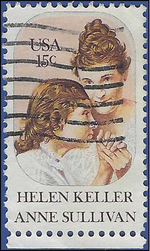 #1824 15c Helen Keller, Anne Sullivan 1980 Used