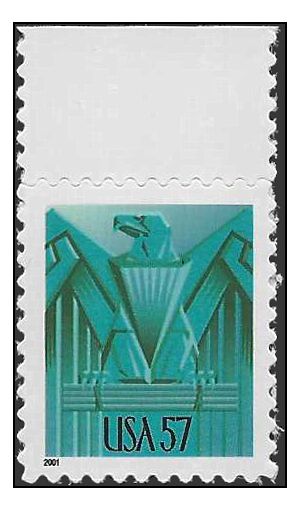 #3471a 57c Art Deco Eagle 2001 Mint NH