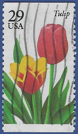 #2762 29c Garden Flowers Booklet Single Tulip 1993 Used