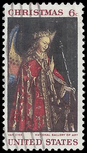 #1363 6c Christmas: Angel Gabriel 1968 Used