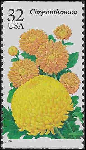 #2994 32c Garden Flowers Chrysanthemum Booklet Single 1995 Mint NH