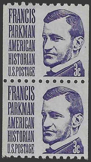 #1297 3c Francis Parkman Coil Pair 1975 Mint NH