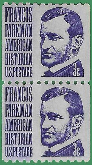 #1297 3c Francis Parkman Coil Pair 1975 Mint NH