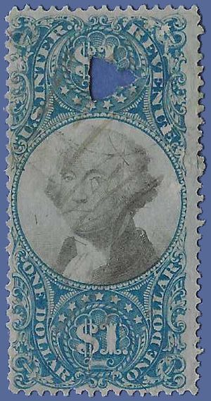 Scott R118 $1.00 Internal Revenue 2nd issue 1871 Used