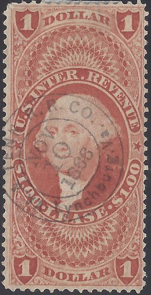 Scott R 70c $1.00 US Internal Revenue Lease 1862-1871 Used Railroad CDS HR