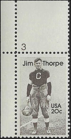 #2089 20c Jim Thorpe P# Single 1984 Mint NH