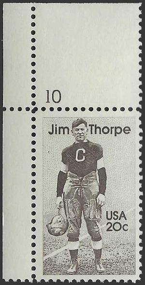 #2089 20c Jim Thorpe P# Single 1984 Mint NH
