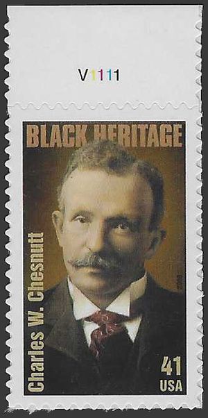 #4222 41c Black Heritage Charles W. Chesnutt P# 2008 Mint NH