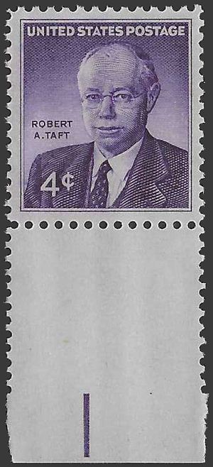 #1161 4c Senator Robert Taft Memorial 1960 Mint NH