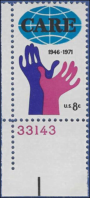 #1439 8c 25th Anniversary of CARE P# 1971 Mint NH