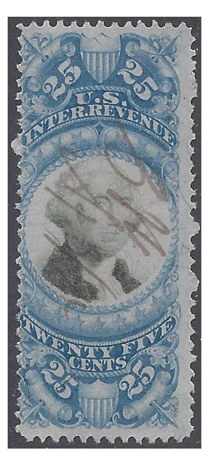 Scott R112 25c US Internal Revenue - Documentary 1871 Used