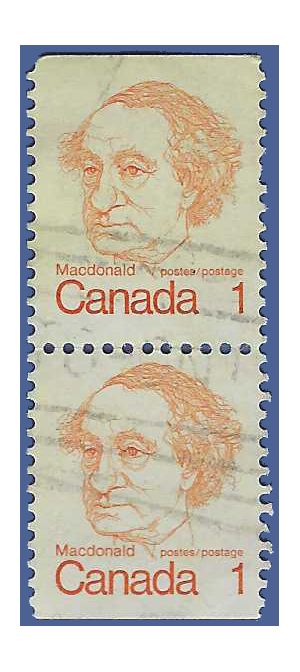 Canada # 586b Booklet Pair 1975 Used