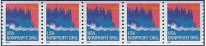 #3864 5c Sea Coast Nonprofit Coil Strip/5 2004 Mint NH # on Center