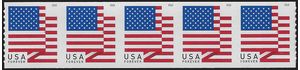 #5260 (50c Forever) US Flag Coil Strip of 5 2018 Mint NH