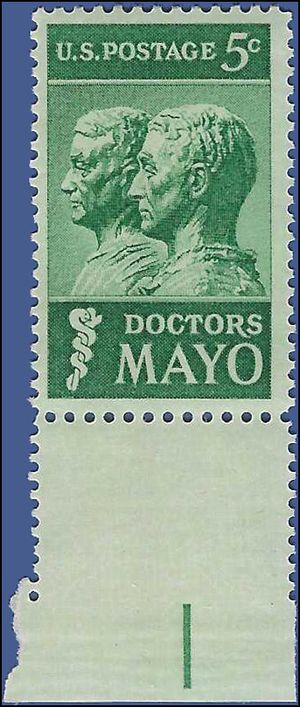 #1251 5c Drs. William and Charles Mayo 1964 Mint NH