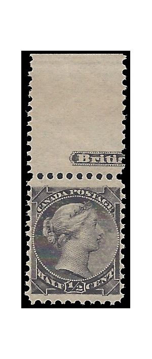 Canada #  34 1882 1/2c Small Queen Mint NH Top Margin Single