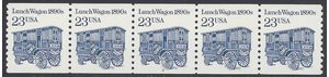 #2464 23c Lunch Wagon 1890s PNC/5 P#2 1991 Mint NH