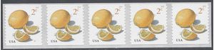 #5256 2c Meyer Lemons Coil Strip of 5 Back# Cntr 2018 Mint NH