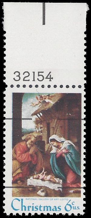 #1414a 6c Christmas Nativity Precanceled 1970 Mint NH