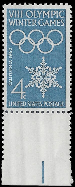 #1146 4c 8th Olympic Winter Games 1960 Mint NH