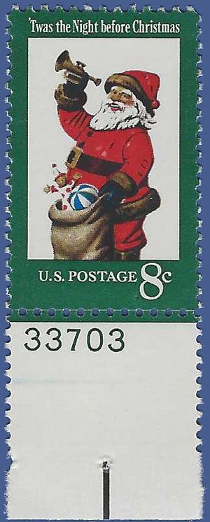 #1472 8c Christmas Santa Claus P# 1972 Mint NH