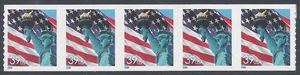 #3981 39c Statue of Liberty Coil Strip of 5 2006 Mint NH