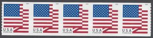 #5260 (50c Forever) US Flag Coil Strip of 5 BCA 2018 Mint NH