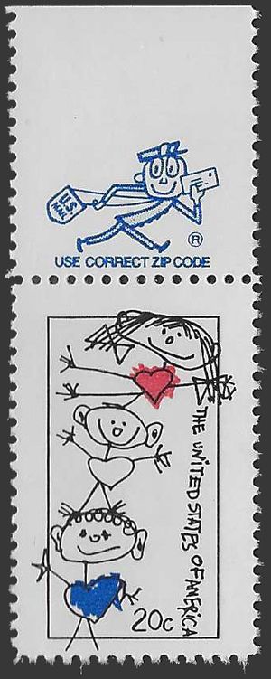 #2104 20c Family Unity Zip Single 1984 Mint NH