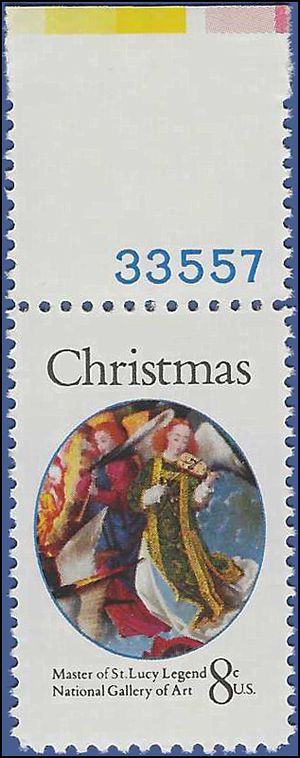 #1471 8c Christmas Angels P# 1972 Mint NH