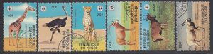 Niger #447-452 1978 Endangered Species of Animals CTO