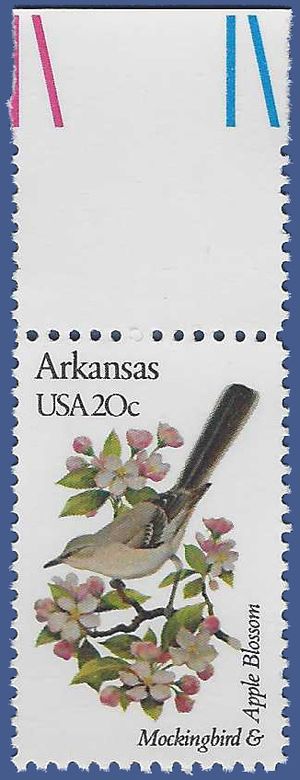 #1956 20c State Birds & Flowers Arkansas 1982 Mint NH