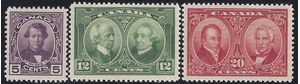 Canada # 146-148 1927 Cpl Set of 3 Mint NH VF