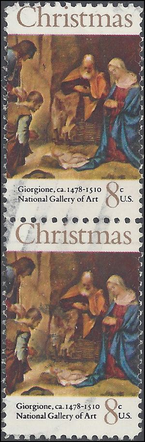 #1444 8c Adoration of the Shepherds 1971 Used Pair