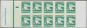 #2113 BK143 22c "D" Rate Eagle Booklet/20 1985 Mint NH