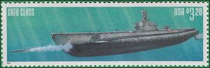 #3377 $3.20 Gato Class Submarines Booklet Single 2000 Used