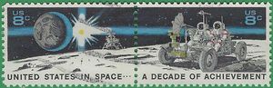 #1434-1435b 8c Space Achievement Attached Pair 1971 Used