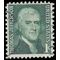 #1278 1c Prominent Americans Thomas Jefferson 1968 Used