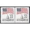 #2115c 22c Flag over Capitol Coil Pair "T" 1987 Mint NH