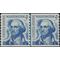 #1304 5c George Washington Coil Line Pair Shiny Gum 1966 Mint NH