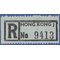 Hong Kong 1970s-80s Registered mail stamp Used