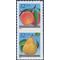 #2493-2494b 32c Peach and Pear Booklet Attached Pair 1995 Mint NH
