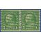 # 597 1c Benjamin Franklin Coil Pair 1923 Used