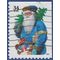 #3538b 34c Christmas Santa's Santa with Trumpet Booklet Single 2001 Used