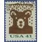 #4210 41c Holiday Knits Knit Bear Booklet Single 2007 Used