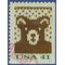 #4210 41c Holiday Knits Knit Bear Booklet Single 2007 Used