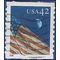 #4237 42c Flag At Night Coil Single 2008 Used