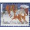 #4714 (45c Forever)  Christmas, Reindeer over Roof Booklet Single 2012 Used