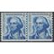 #1304 5c George Washington Coil Line Pair Shiny Gum 1966 Mint NH