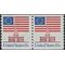 #1625 13c Flag over Independence Hall Coil Pair 1975 Mint NH