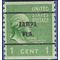 # 839 1c Presidential Issue George Washington Coil Single 1939 Used Precancel TAMPA FLA.